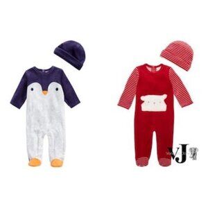 First Impressions Baby Boys Girls 2-Pc. Hat and Footed Coverall Set